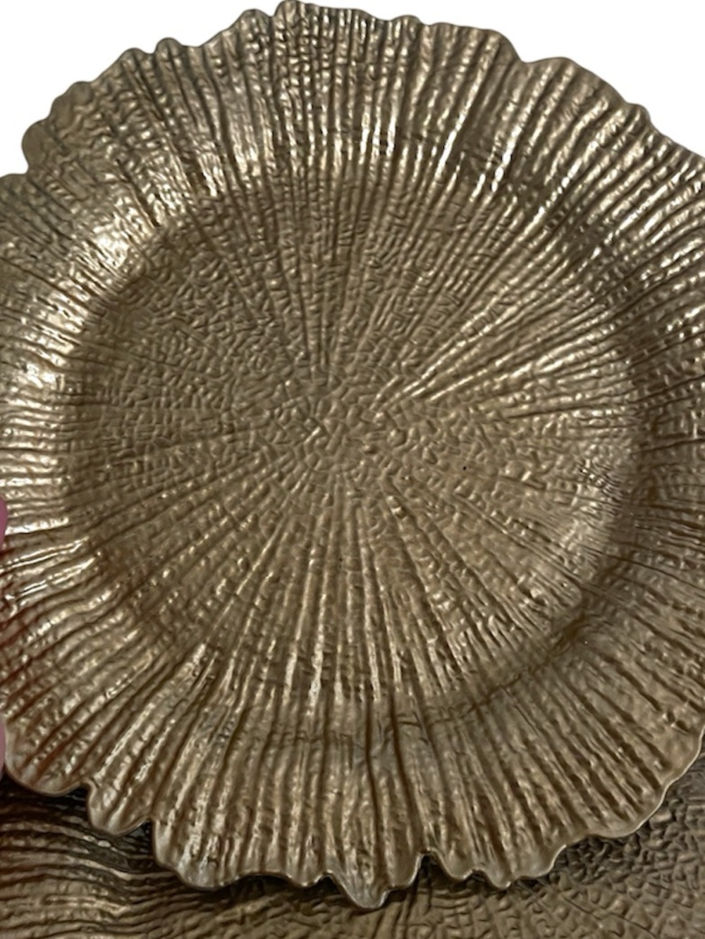 MAONAME Gold Reef Charger Plates Set of 12 13” Wedding Table Decor Open Box